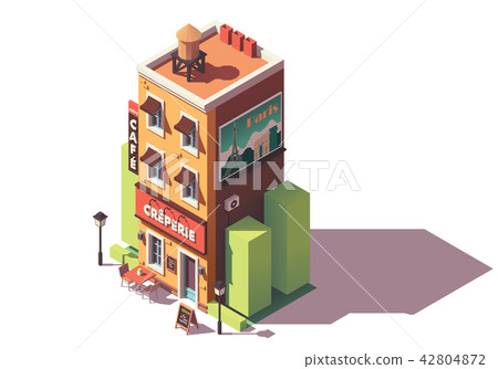 Vector isometric creperie restaurant Vector isometric creperie restaurant 42804872