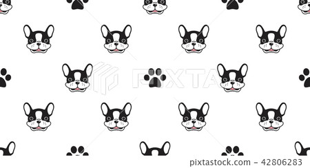 dog seamless pattern vector french bulldog pug 42806283