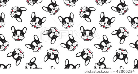dog seamless pattern vector french bulldog cartoon dog seamless pattern vector french bulldog cartoon 42806284