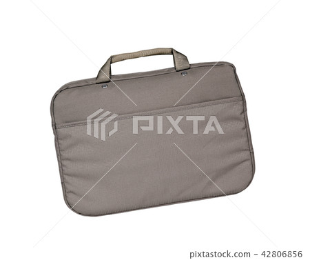 Slim laptop bag isolated on white background 42806856