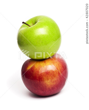 Two apples isolated on white background 42807020