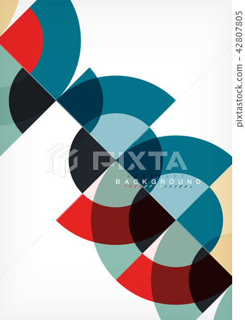 Minimal circle abstract background design, multicolored template for business or technology Minimal circle abstract background design, multicolored template for business or technology 42807805
