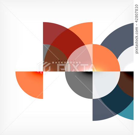 Minimal circle abstract background design, multicolored template for business or technology Minimal circle abstract background design, multicolored template for business or technology 42807810