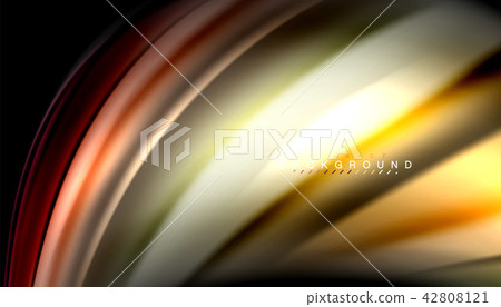 Fluid colors abstract background, twisted liquid design on black, colorful marble or plastic wave 42808121
