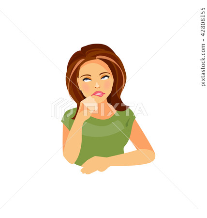 Bored girl vector Bored girl vector 42808155