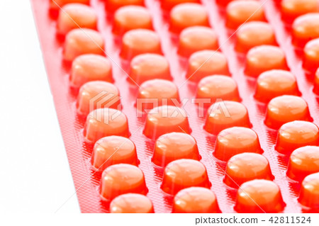 Heap of medicine pills.  Background from colorful 42811524