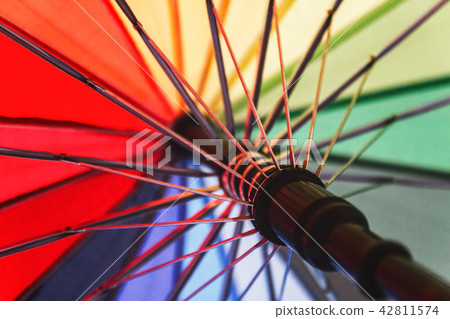 Colorful background. Colorful umbrella close-up Colorful background. Colorful umbrella close-up 42811574