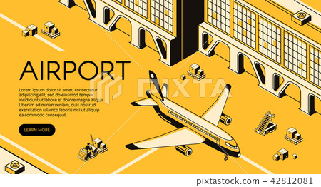 Airport freight logistics vector illustration 42812081