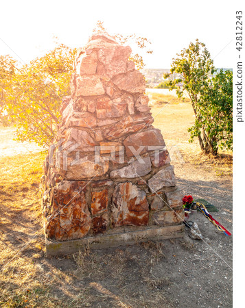White Mountain Memorial. Stone pyramid at the place of Battle of White Mountain - 1620, Prague 42812243