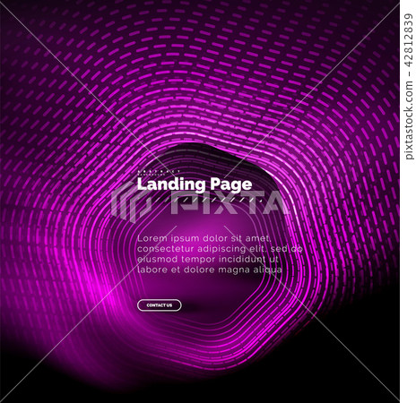 Neon glowing techno hexagon shape lines, hi-tech futuristic abstract background, landing page Neon glowing techno hexagon shape lines, hi-tech futuristic abstract background, landing page 42812839