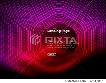 Neon glowing techno hexagon shape lines, hi-tech futuristic abstract background, landing page Neon glowing techno hexagon shape lines, hi-tech futuristic abstract background, landing page 42812844