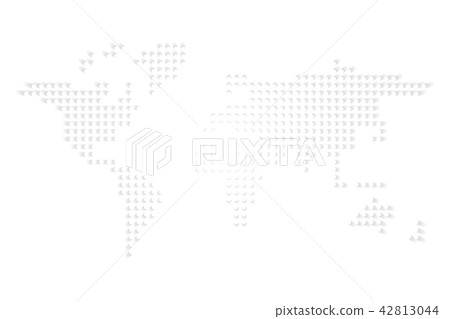 Dotted World map. White dots with dropped... - Stock Illustration ...