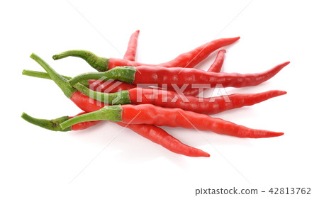 Red peppers isolated on white background 42813762