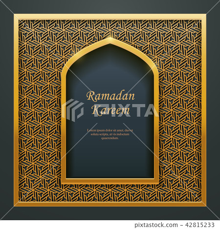 Ramadan Kareem Islamic golden door window tracery Ramadan Kareem Islamic golden door window tracery 42815233