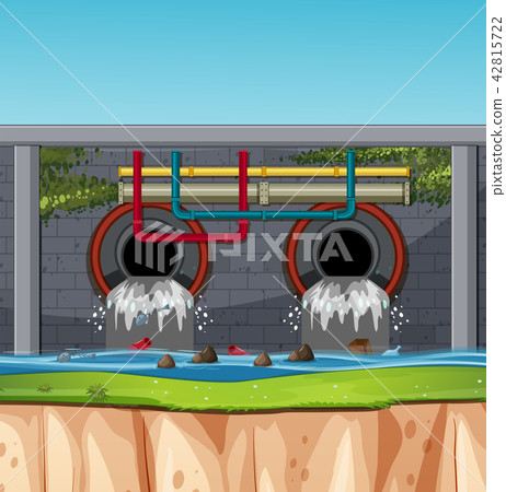 A sewage tunnel scene 42815722