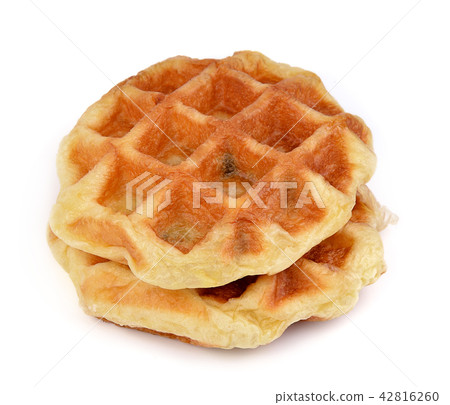 Sweet waffles isolated on white 42816260