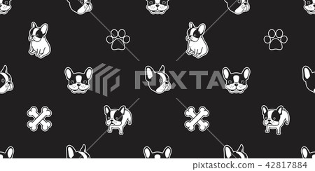 dog seamless pattern vector french bulldog cartoon 42817884
