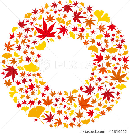Frame of autumn leaves 42819922
