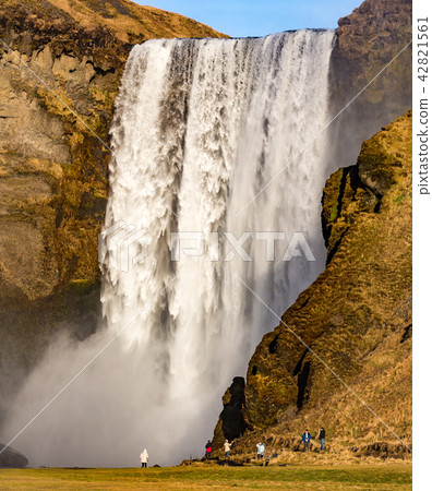 Skogafoss waterfall in Iceland is major attraction 42821561