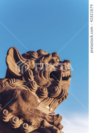 中國寺廟裡的石獅 中國寺廟裡的石獅 42821674