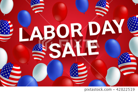 Labor day sale poster flyer banner illustration. 42822519
