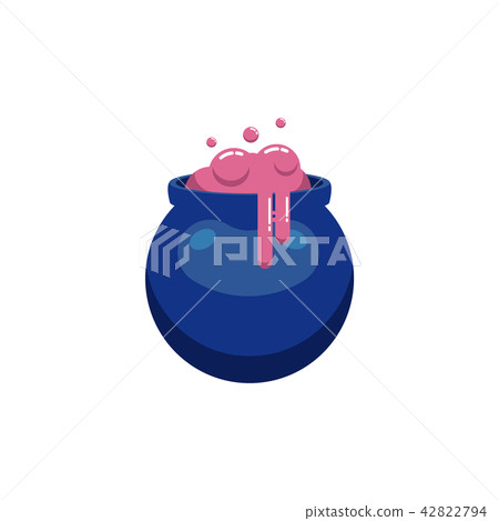 Witch magic potion in cauldron isolated on white background. Witch magic potion in cauldron isolated on white background. 42822794