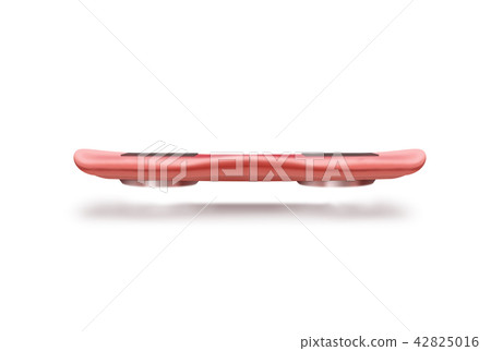 Red hover board scooter isolated, clipping path, 3d illustration. 42825016