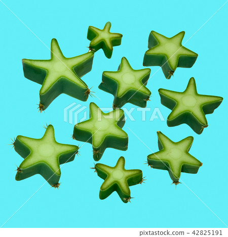 Green Neon Mood on  blue background 42825191