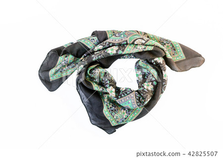 colored patterned scarf, neckerchief isolated colored patterned scarf, neckerchief isolated 42825507