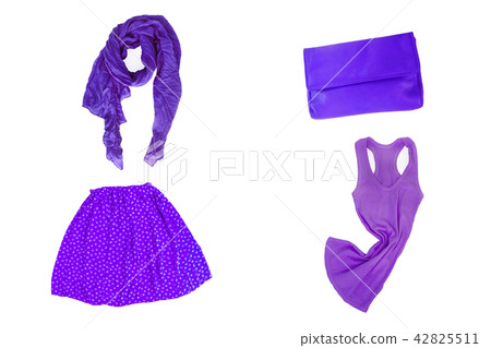 collage of fashionable lilac-lilac-violet summer 42825511