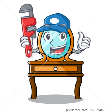 Plumber dressing table mascot cartoon Plumber dressing table mascot cartoon 42825868