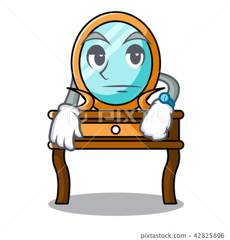 Waiting dressing table mascot cartoon Waiting dressing table mascot cartoon 42825896