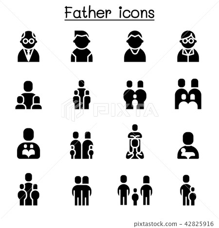 Father icon set 42825916