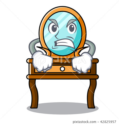 Angry dressing table mascot cartoon Angry dressing table mascot cartoon 42825957