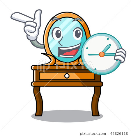 With clock dressing table character cartoon With clock dressing table character cartoon 42826118