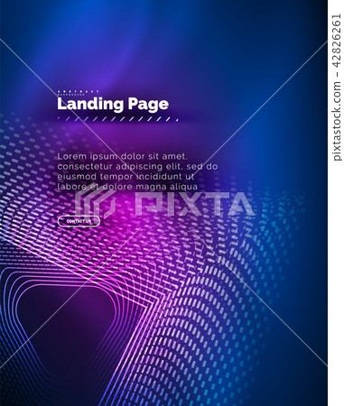 Neon glowing background for landing page 42826261
