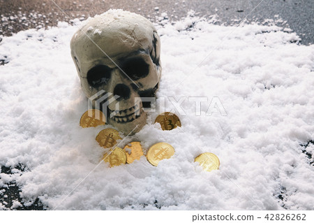 Bitcoin gold coin virtual currency gold snow 42826262