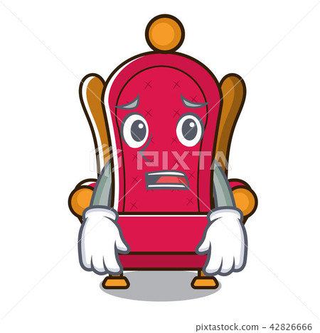 Afraid king throne mascot cartoon Afraid king throne mascot cartoon 42826666