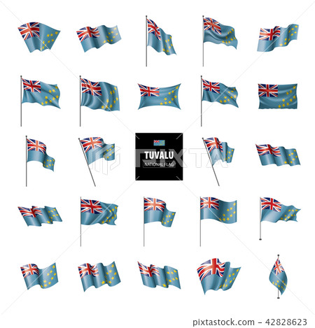 Tuvalu flag, vector illustration on a white background Tuvalu flag, vector illustration on a white background 42828623