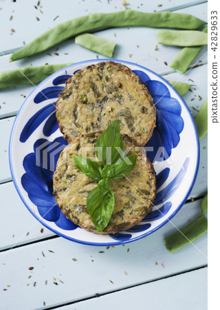 green bean veggie burgers 42829633