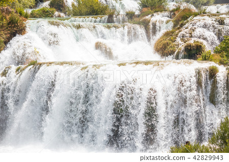 Waterfalls Skradinski Buk in Krka National Park. 42829943