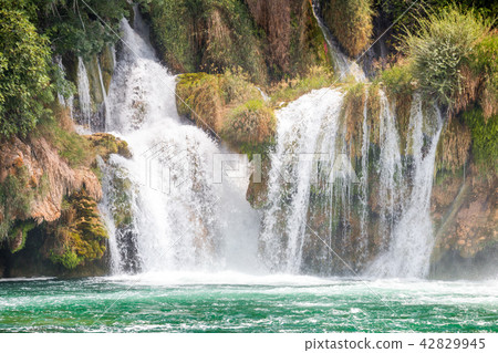 Waterfalls Skradinski Buk in Krka National Park. 42829945