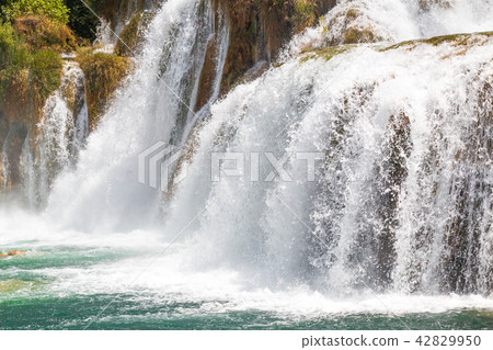 Waterfalls Skradinski Buk in Krka National Park. 42829950