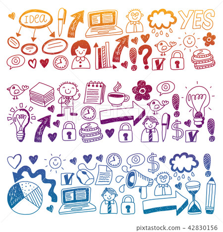 Social media and business icons. Patterns on black backgroud. Chalk illustration on blackboard Social media and business icons. Patterns on black backgroud. Chalk illustration on blackboard 42830156
