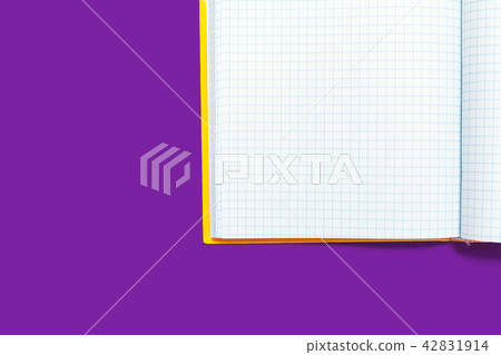 opened workbook on a purple background opened workbook on a purple background 42831914