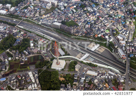 橫濱Shinshin-Hodogaya收費站區域鳥瞰圖 橫濱Shinshin-Hodogaya收費站區域鳥瞰圖 42831977