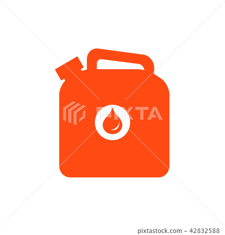 Stylized icon of the canister of gasoline Stylized icon of the canister of gasoline 42832588