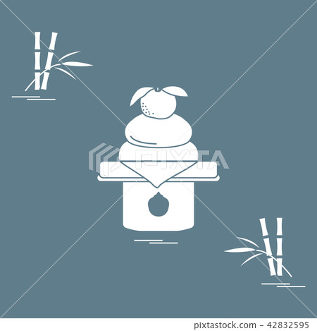 Kagami mochi - traditional New Year treats in Kagami mochi - traditional New Year treats in 42832595