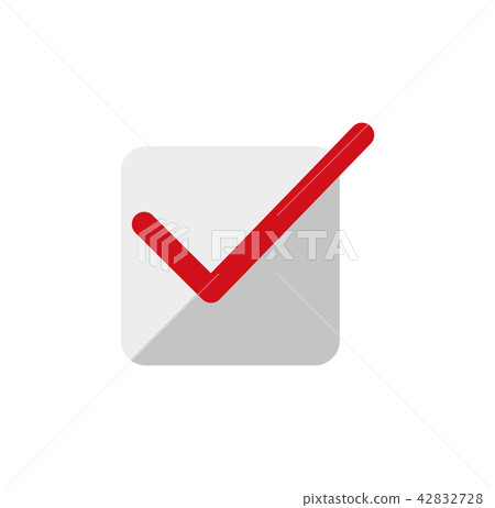 彩色插圖圖標/複選標記/複選框 42832728