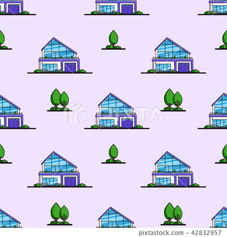 Houses seamless pattern Houses seamless pattern 42832957